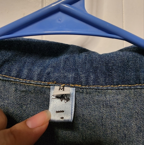 Denim Collared Maxi Dress size M. - Picture 4 of 8
